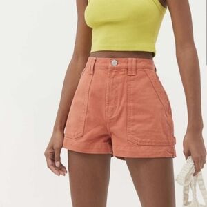 BDG High Waisted Carpenter Shorts, Color Salmon Size 27